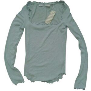 New Out From Under Urban Outfitters Light Blue Top Shirt Womens XS Ribbed